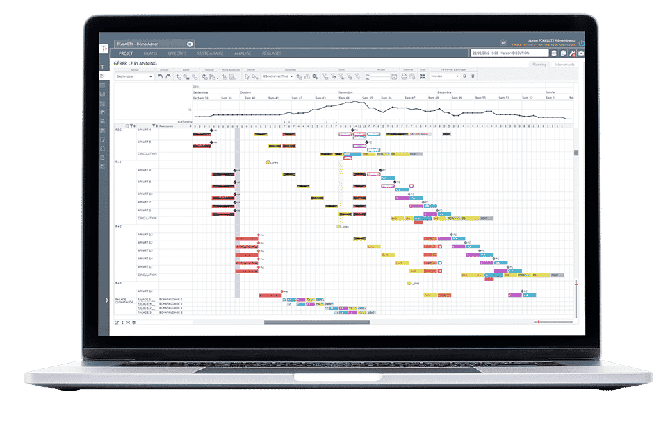 pilotez par le planning vos chantiers